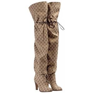 Gucci Canvas Over the Knee Boot